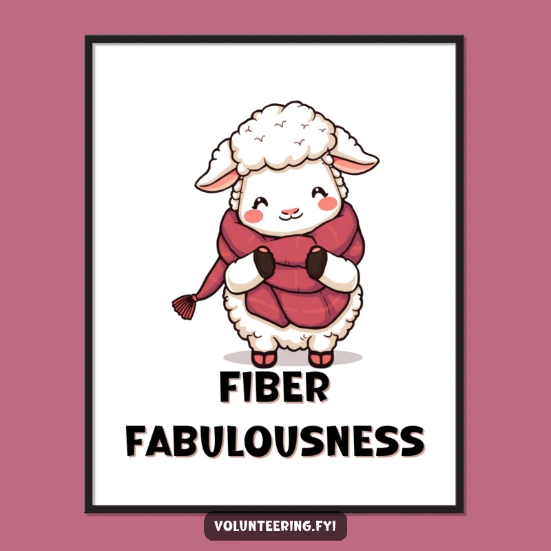 Funny Sheep Knitting Digital Art Print: Instant Cheer for Walls