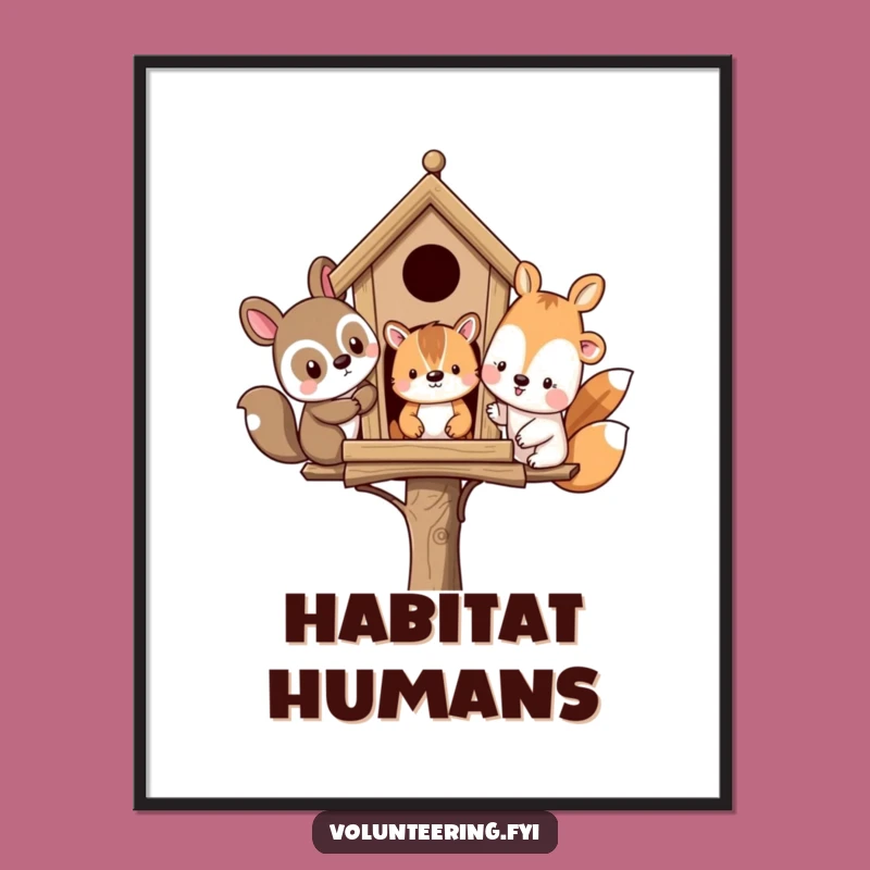 Funny Animal Friends Birdhouse Digital Art: Instant Hilarious Decor