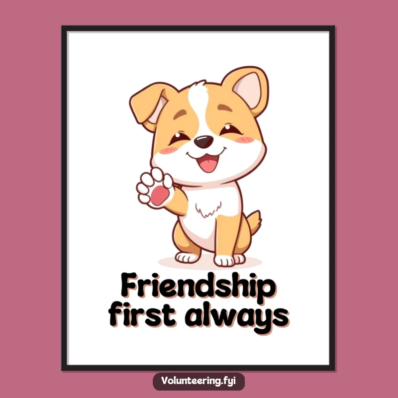 Funny Dog Paw Digital Art - Instant Friendship Decor, A Perfect Gift!