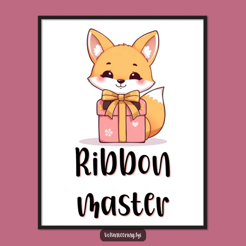 Funny Fox Gift Box Digital Art: Smiling Tyer, Instant Funny Decor Gift