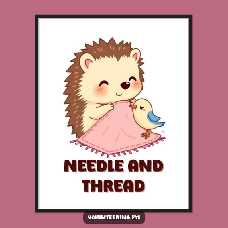 Funny Hedgehog Blanket Digital Art Print: Instant Heartwarming Decor