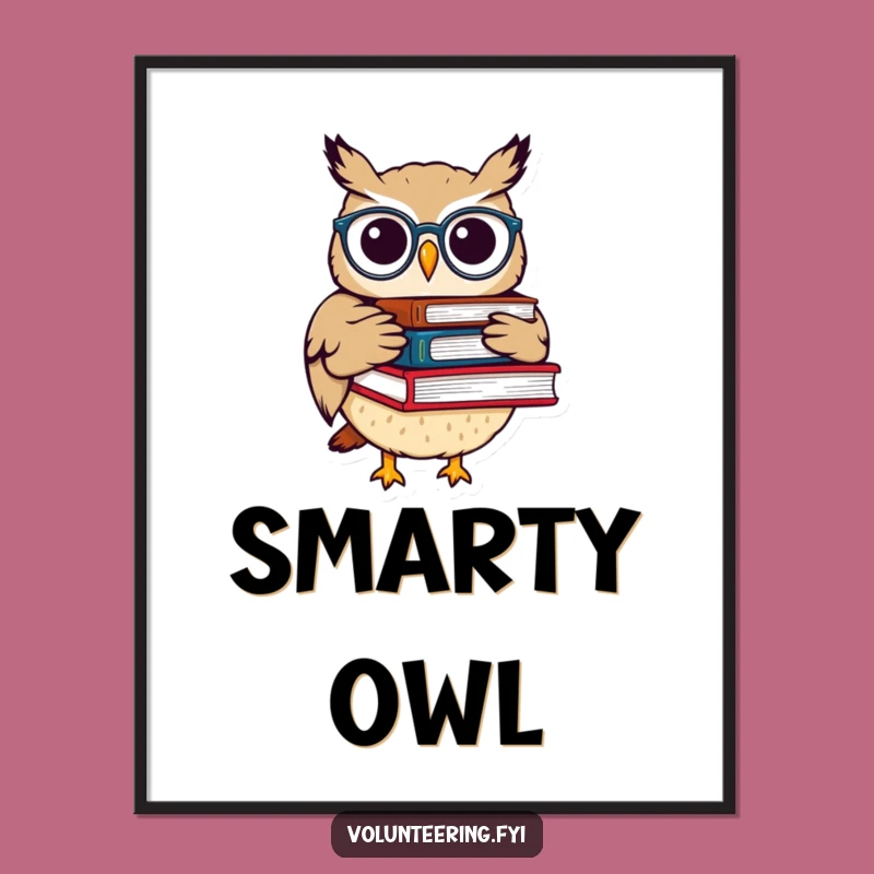 Funny Owl Books Digital Art: Instant Wisdom for Your Walls!