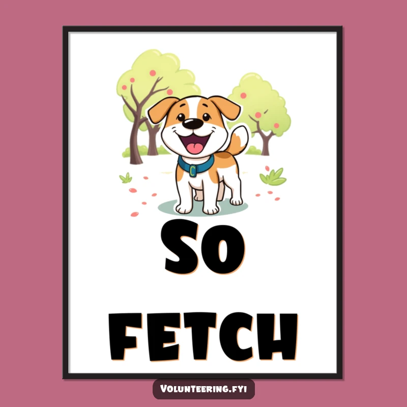 Funny Dog Park Digital Art Print: Instant Joy for Your Walls