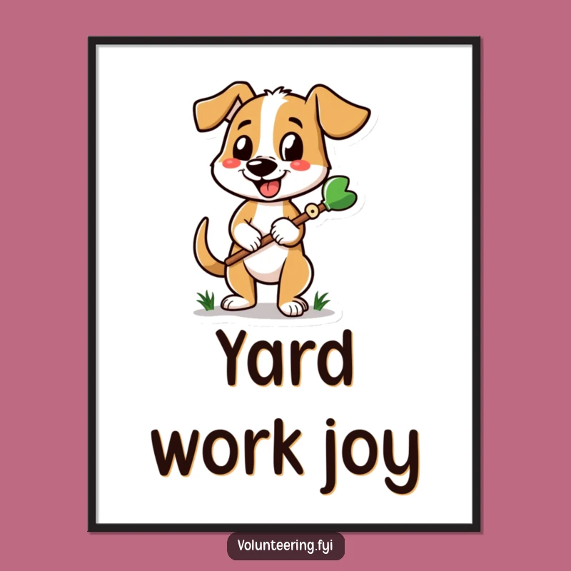 Funny Dog Gardener Digital Print: Instant Cheer for Your Green Space