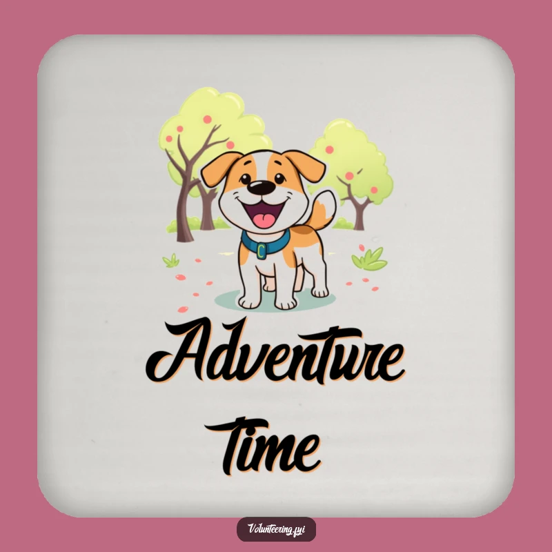 Funny Dog Park Drink Coaster: Protect Surfaces with Playful Canine Charm