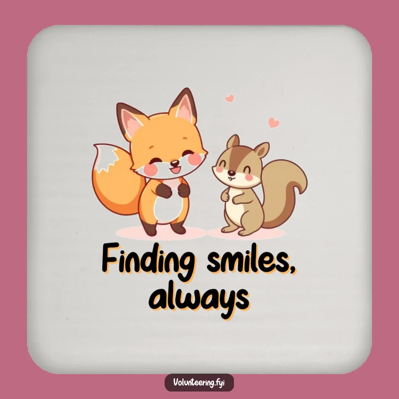 Funny Fox & Squirrel Coasters - Table Helpful Humor Set