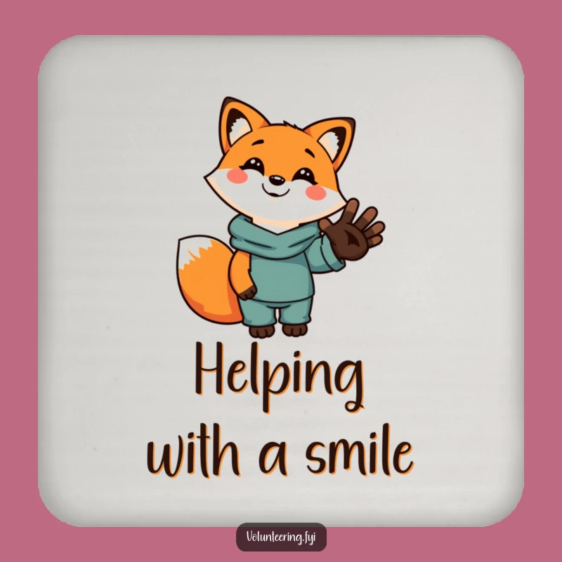 Funny Fox Helping Hand Coasters: Protect Surfaces with Charm!