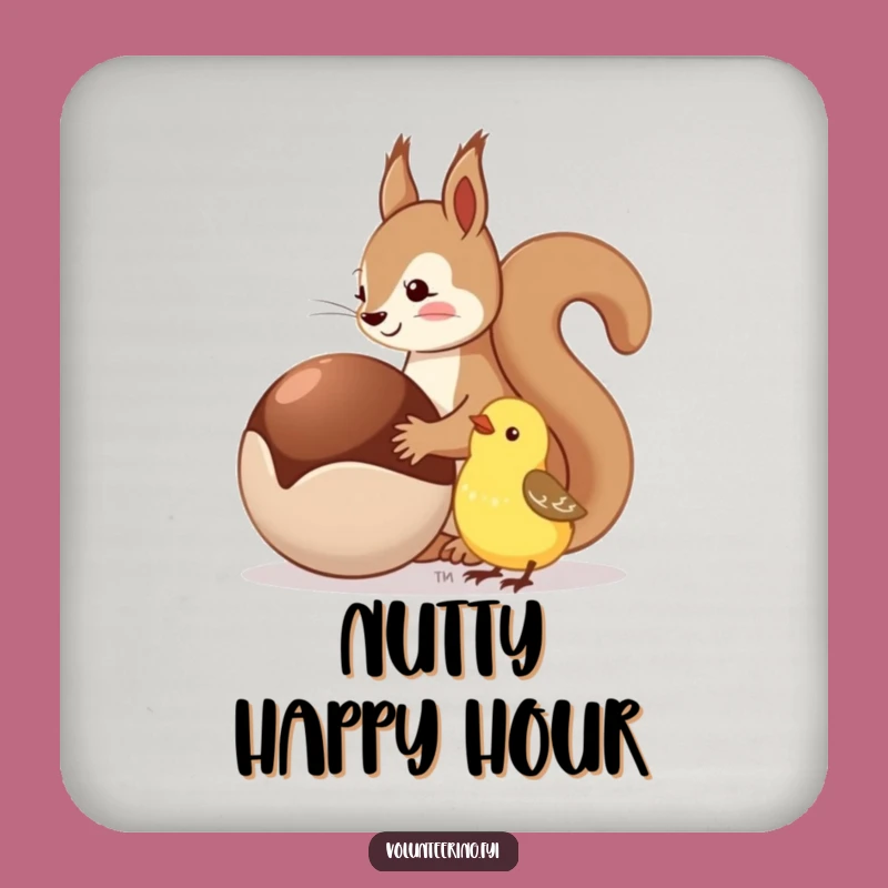 Funny Squirrel Coaster Set - Protect Surfaces with Kindness