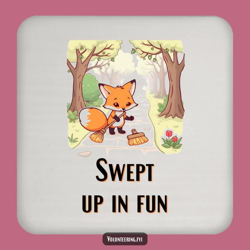 Funny Fox Coaster Set: Protect Surfaces with Humorous Park Care