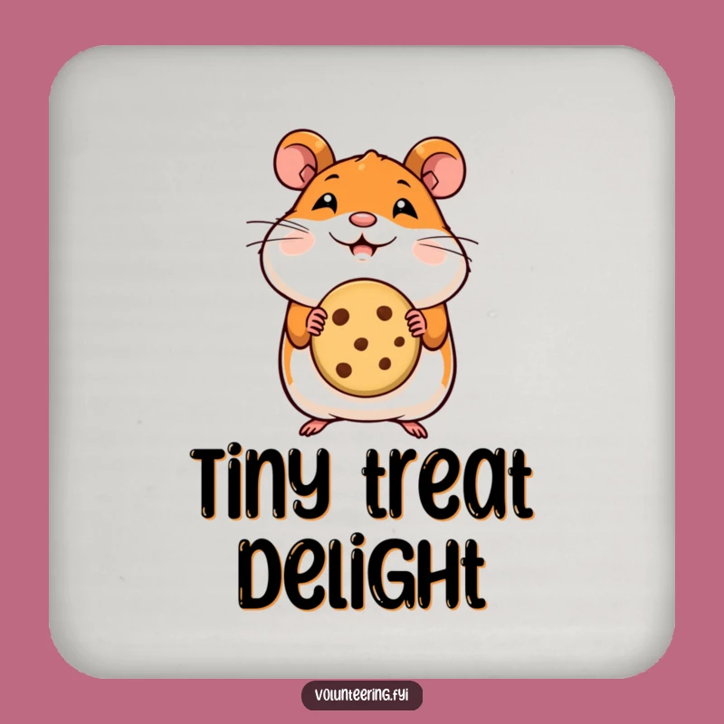 Funny Hamster Cookie Coasters: Protect Surfaces with Sweet Charm
