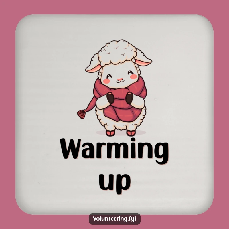 Funny Sheep Knitting Drink Coaster: Protect Surfaces with Adorable, Woolly Humor