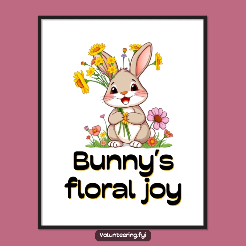Funny Rabbit Poster: Decorate with Joy and Nature s Beauty with This Hilarious Art