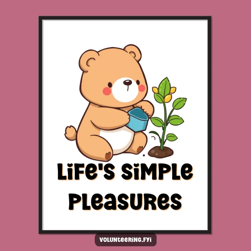 Funny Bear Poster: Decorate with Growth and Serenity with This Hilarious Art