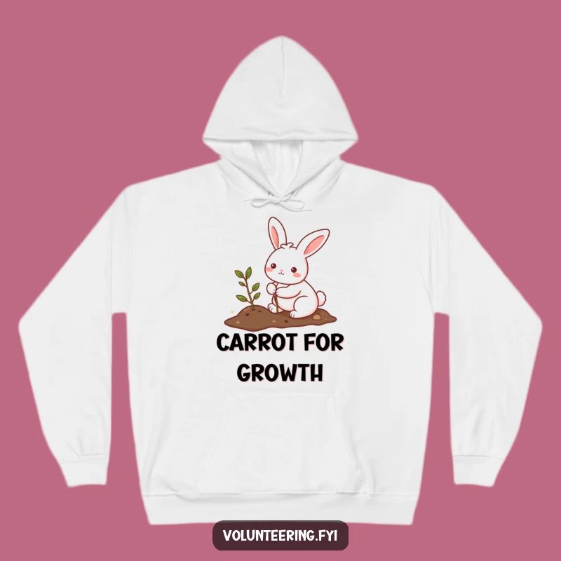 Cozy Funny Bunny Planting Tree Hoodie: Warmth for You and the Planet!