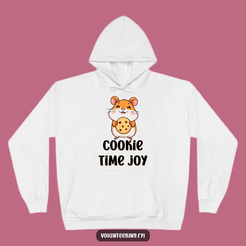Cozy Funny Hamster Cookie Hoodie: Snuggle Up with Sweetness