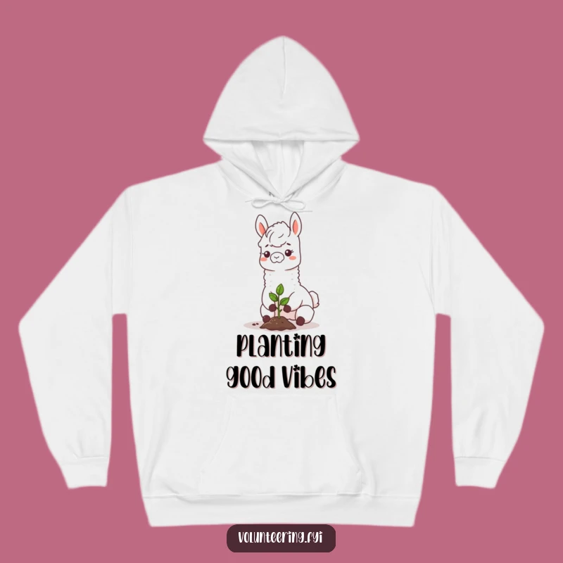 Cozy Funny Llama Planting Hoodie: Warmth and Whimsy for Your Wardrobe
