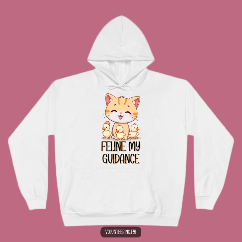Funny Cat Duckling Hoodie - Cozy Comfort with Whimsical Feline Guidance!