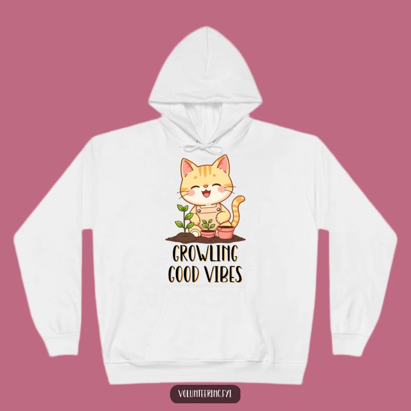 Funny Cat Gardener Hoodie: Cozy Up with This Hilarious Feline Planting Apparel