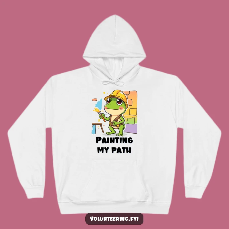 Funny Frog Painter Hoodie - Cozy & Hilarious Construction Art Apparel Gift