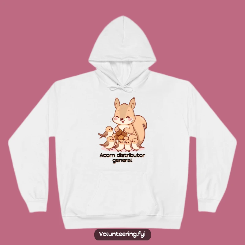 Funny Kawaii Squirrel Hoodie - Cozy Sharing Design for Generous Spirits