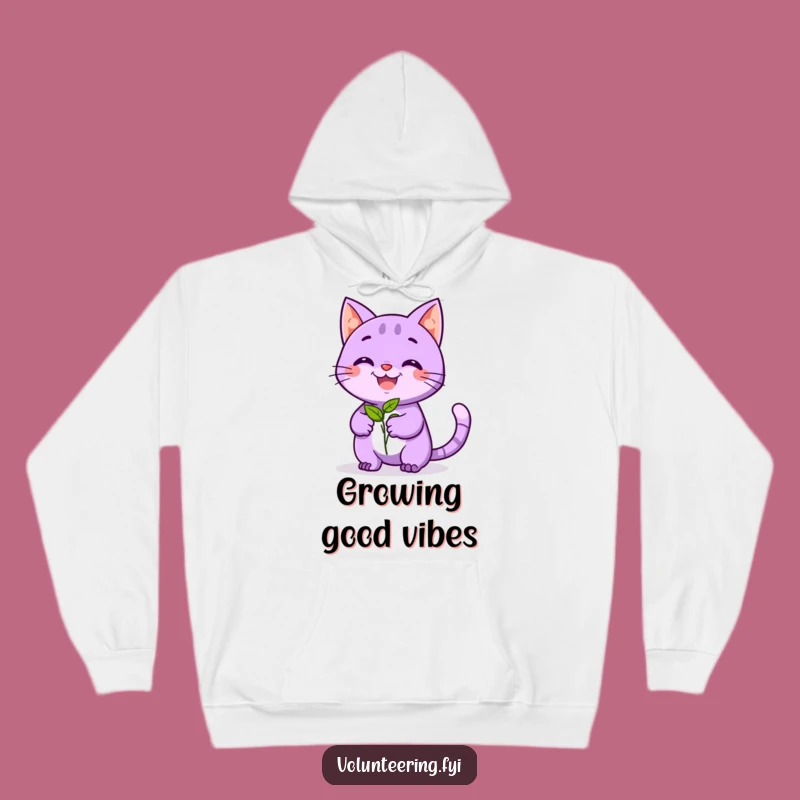 Funny Cat Gardener Hoodie - Cozy & Hilarious Plant Lover Apparel Gift