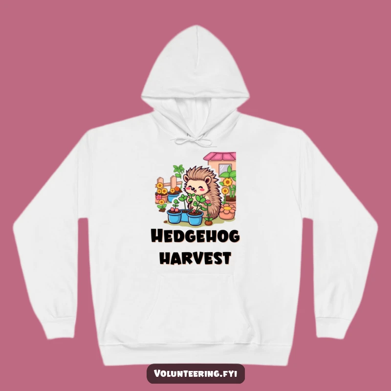 Funny Hedgehog Garden Hoodie: Cozy Comfort for Green Thumbs and Nature Lovers