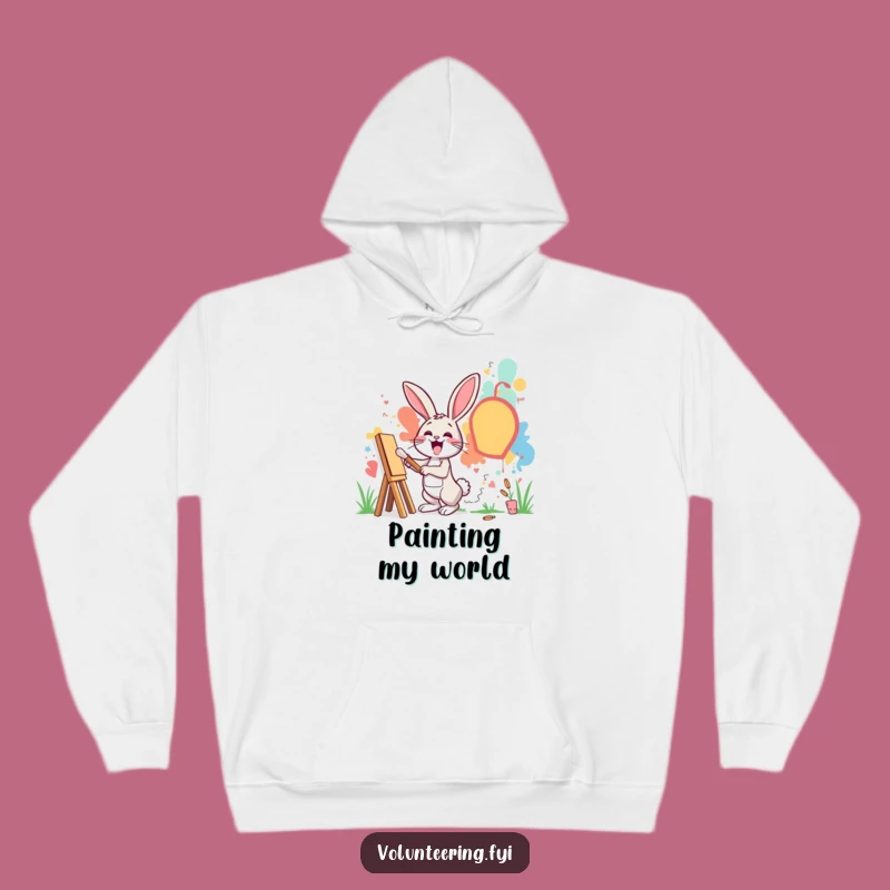 Funny Creative Rabbit Hoodie: Cozy Apparel for Art Lovers