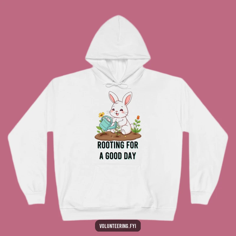Funny Bunny Gardener Hoodie - Cozy Planting Humor & Gift