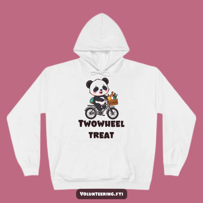 Funny Panda Bike Hoodie: Cozy Comfort with a Giggling, Traveling Panda