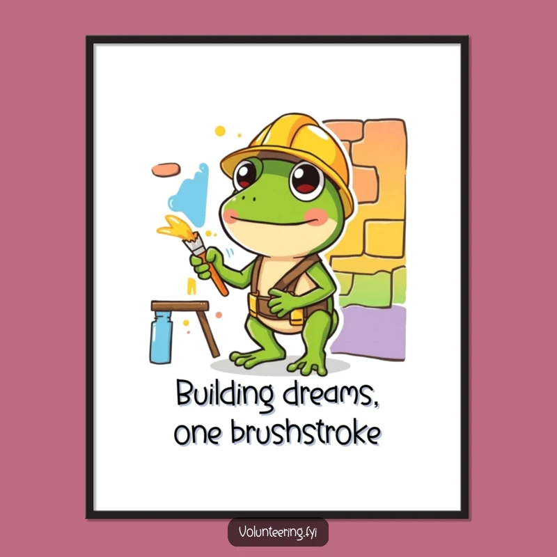Free Printable Wall Art: Painting Frog, Funny Downloadable Art for a Creative Space!