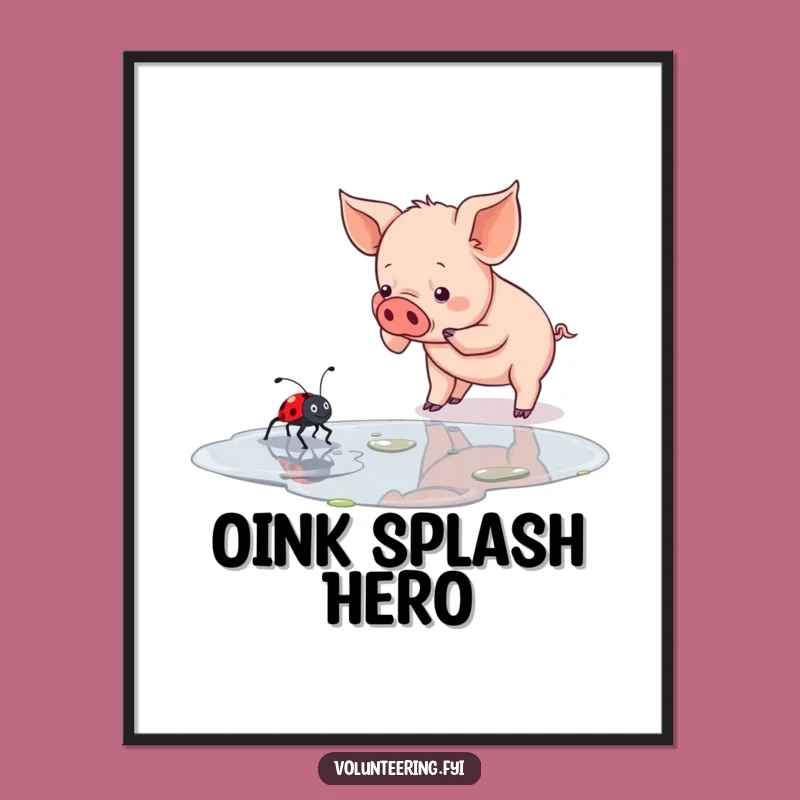 Free Printable Piglet & Ladybug Wall Art: Funny Downloadable Art for Charming Spaces