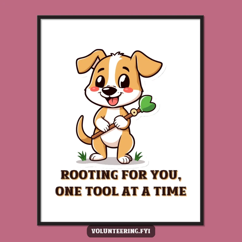 Free Printable Dog Wall Art: Cheerful Dog Gardener for Home Decor