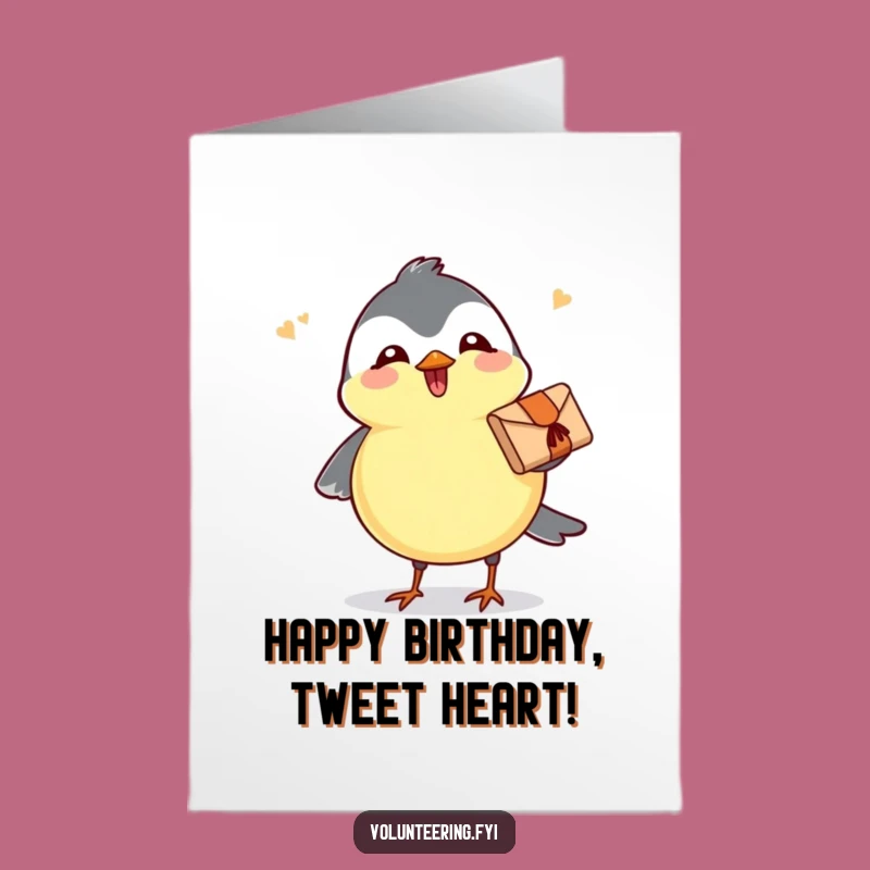 Free Printable Birthday Card: Chickadee Delivers Joy for a Chirpy Celebration