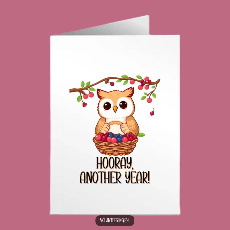 Free Printable Owl Birthday Card: Funny Downloadable Gift for Generous Souls
