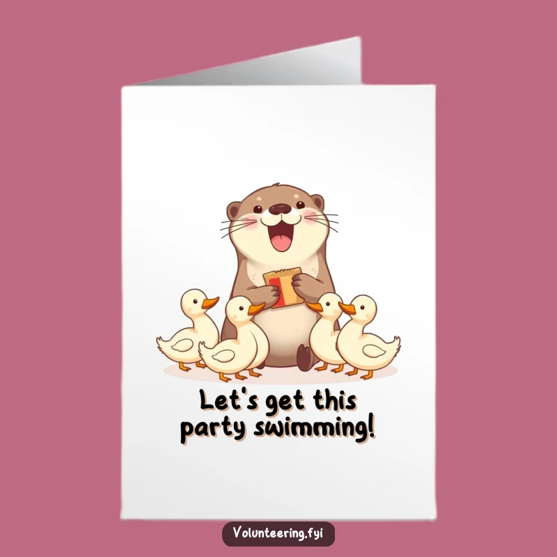 Free Printable Otter Birthday Card: Sharing Fun Humor, Downloadable Gift