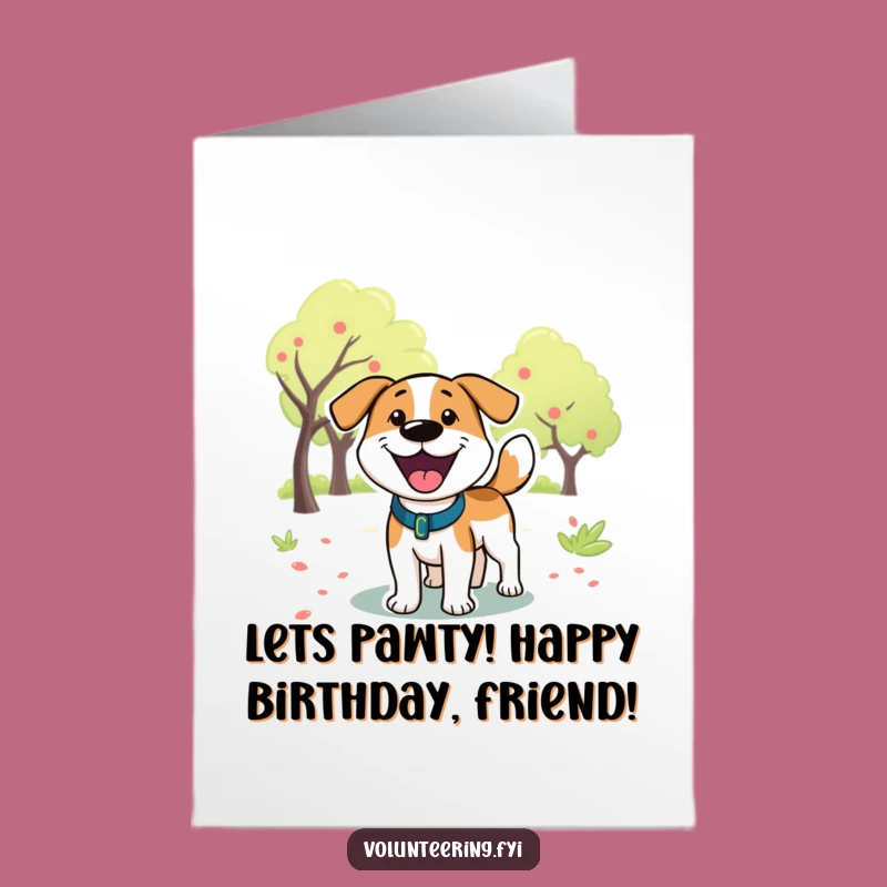 Free Printable Birthday Card: Playful Dog Park Wag, Hilarious Birthday Greeting!