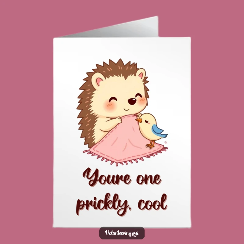 Happy Birthday Free Printable Card: Hedgehog's Gift, Cozy Wishes, Downloadable Fun