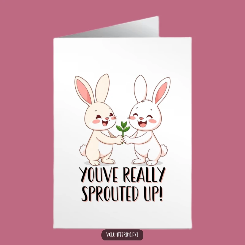 Free Printable Bunny Congrats Card: Funny Downloadable Gift for New Beginnings