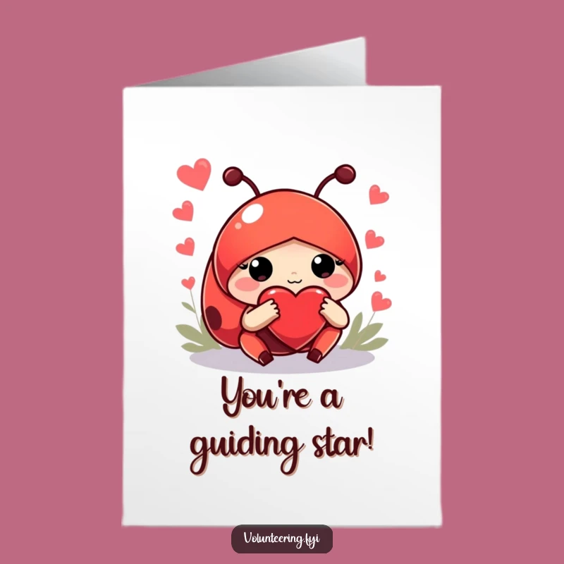 Free Printable Congrats Card: Guiding Ladybug, Funny Downloadable Gift for New Journeys!