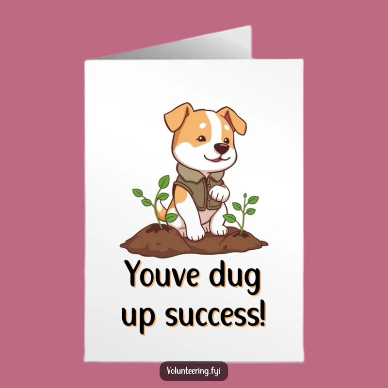 Free Printable Dog Congrats Card: Funny Downloadable Gift for Big Achievements