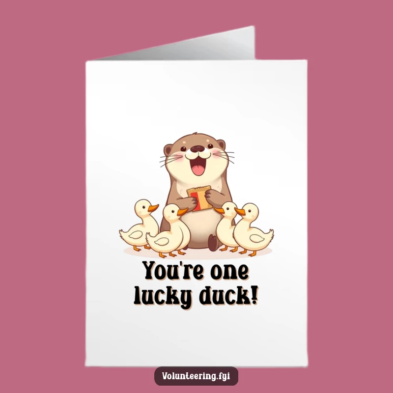 Free Printable Otter Congrats Card: Generous Humor, Downloadable Gift