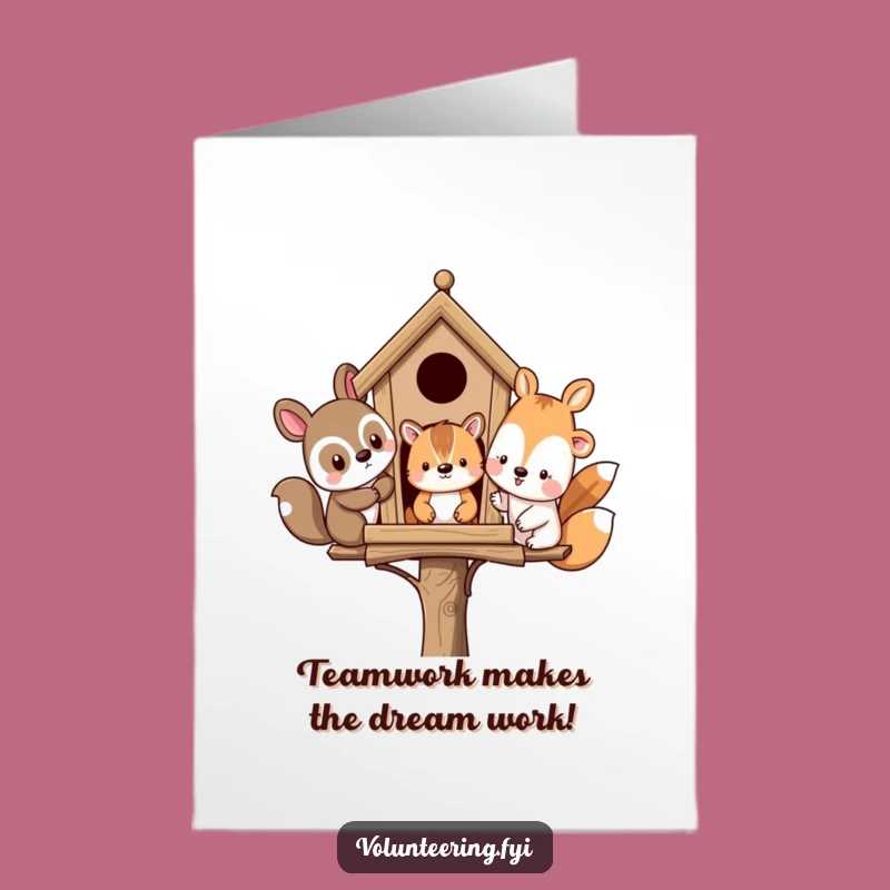 Free Printable Congrats Card: Animal Builders Celebrate Success DIY Gift