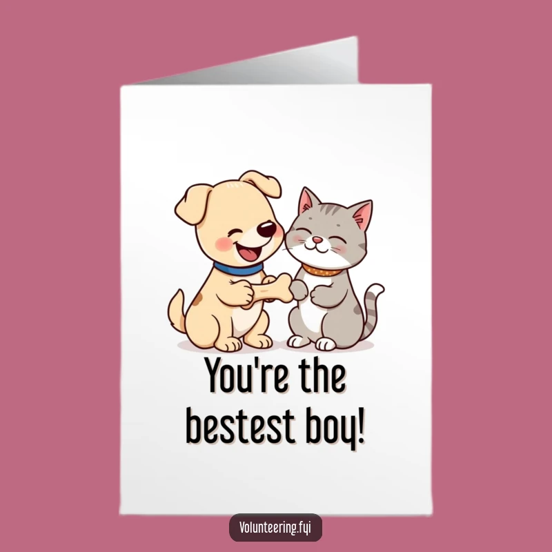 Free Printable Funny Dog & Cat Congrats Card: Hilarious Bone Thank You Downloadable Gift
