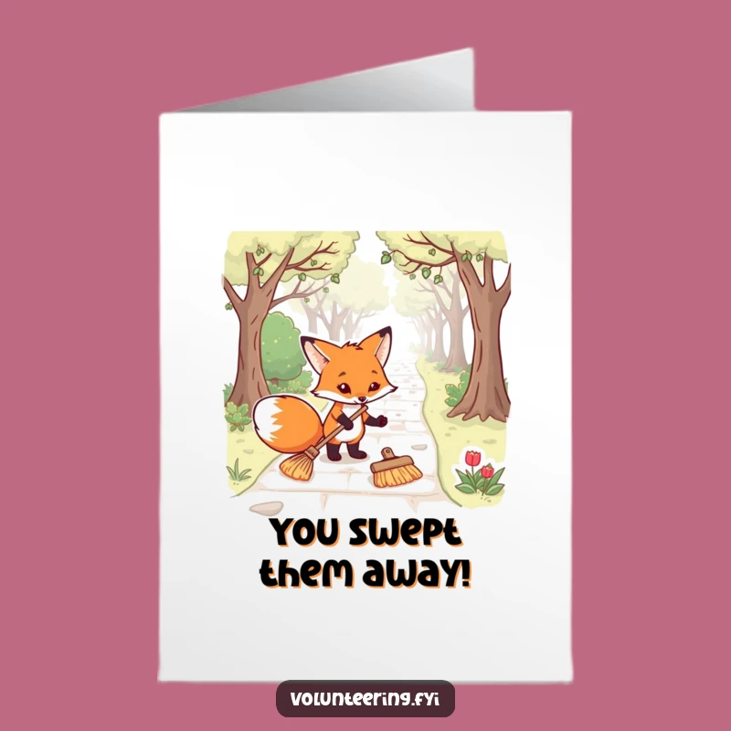 Free Printable Congratulations Card: Tidy Fox Path - Humorous Downloadable for Any Achievement!