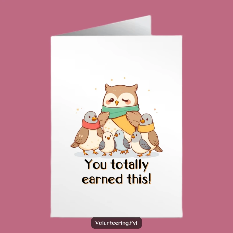 Heartwarming Free Printable Congrats Card: Owl Blankets - Cozy Downloadable for Success!
