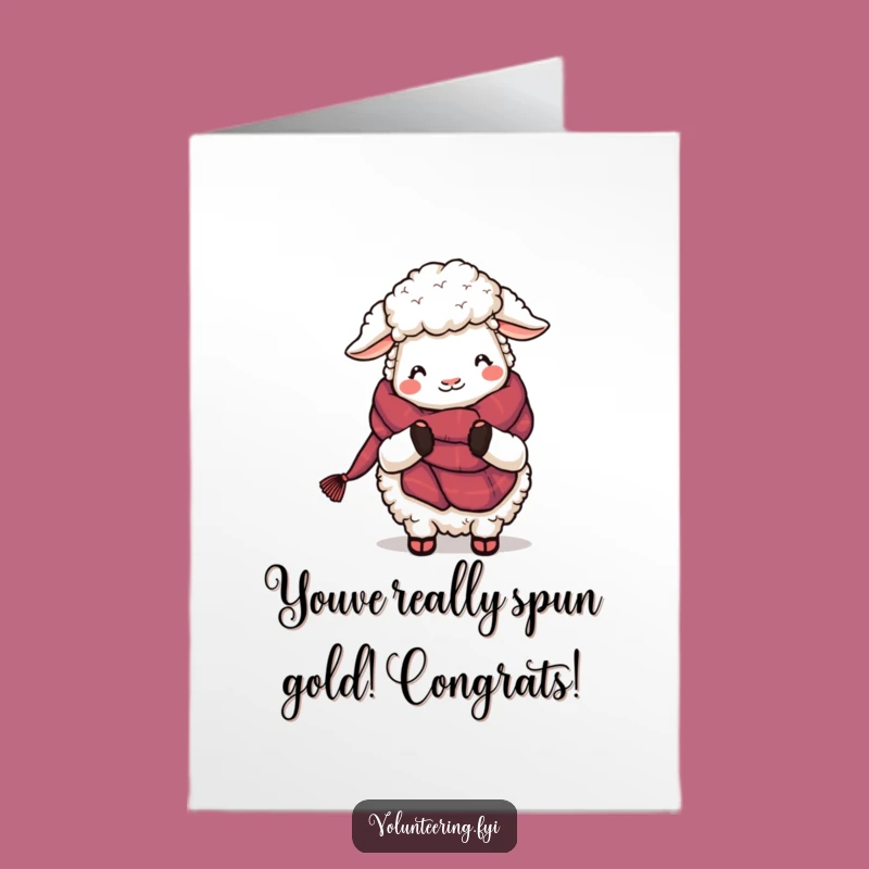 Free Printable Congrats Card: Sheep Knits Success, Your Hilarious Downloadable Congratulations!
