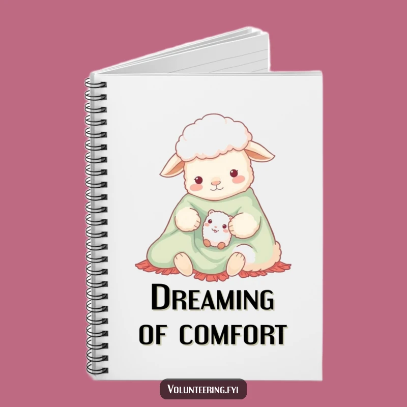 Funny Sheep Sharing Blanket Notebook - Adorable Journal & Gift