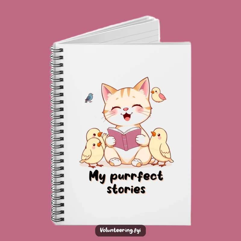 Funny Cat Reading Notebook: Jot Down Ideas with a Cheerful Feline!