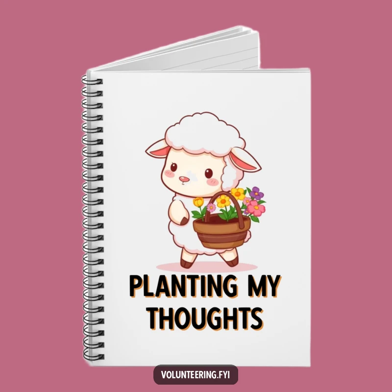 Funny Sheep Flower Notebook - Humorous Journal for Garden Plans & Notes