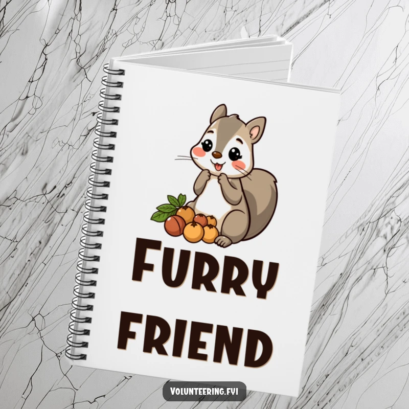 Funny Squirrel Nut Notebook: A cartoon squirrel gathering and offering nuts, providing a humorous and inspiring cover for your notes.